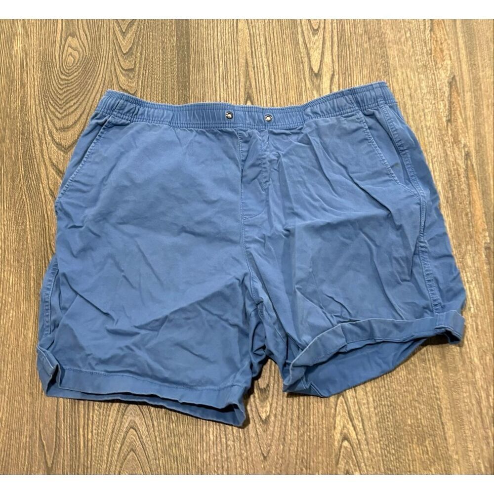 Gap Mens Chino Shorts Mid Rise Pull-On Elastic Waist Cotton Blend Blue Size XL
